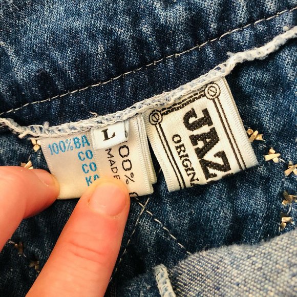 Vintage 1980's Jazzino Stonewash Rocker Chic Skirt - Picture 7 of 10